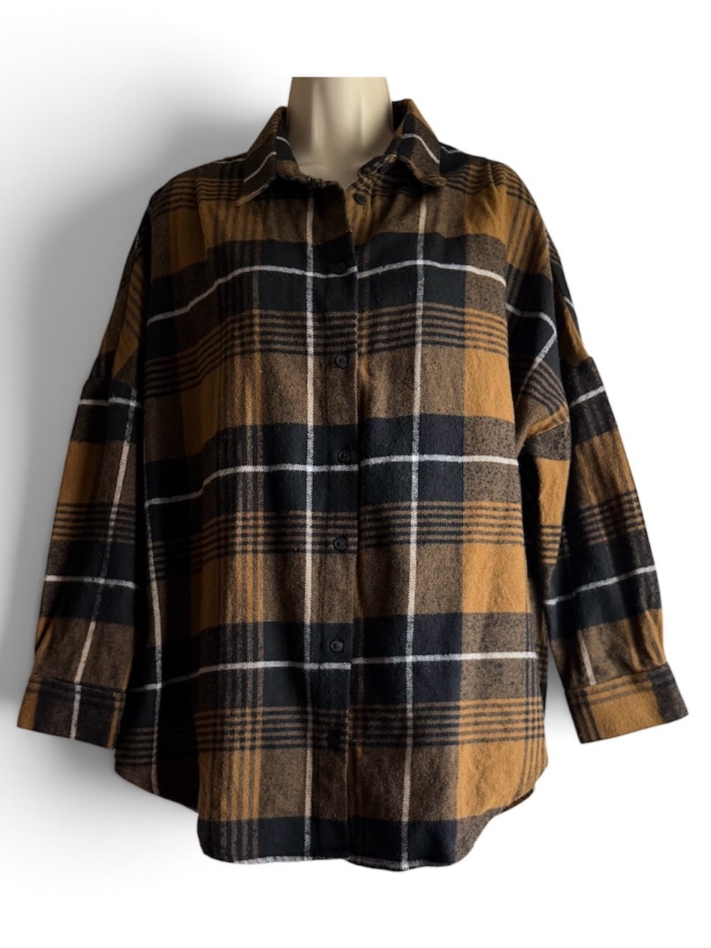 French Connection Flannel Rhodes Oversized Plaid Shirt